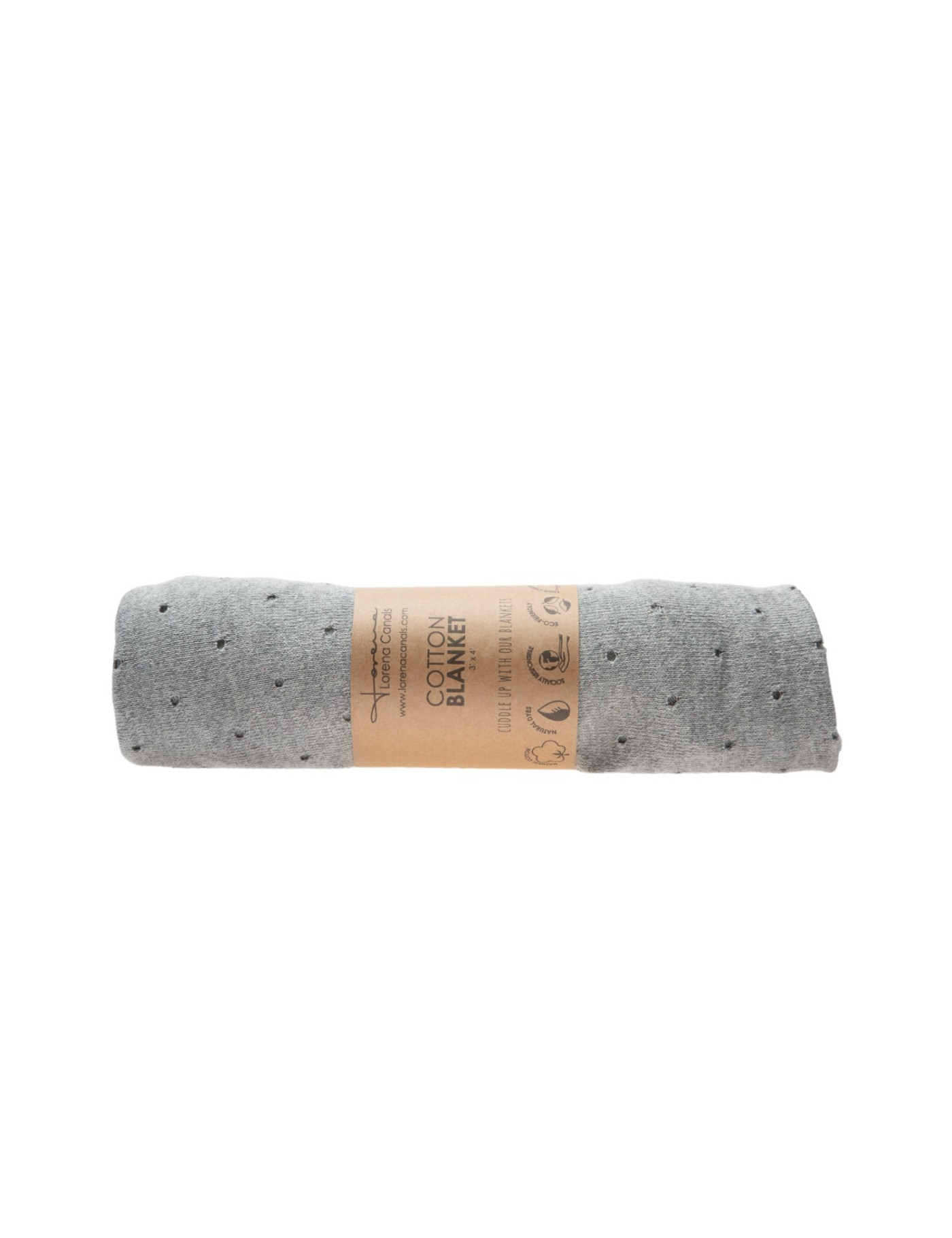 Lorena Canals Kocyk bawełniany Biscuit Light Grey