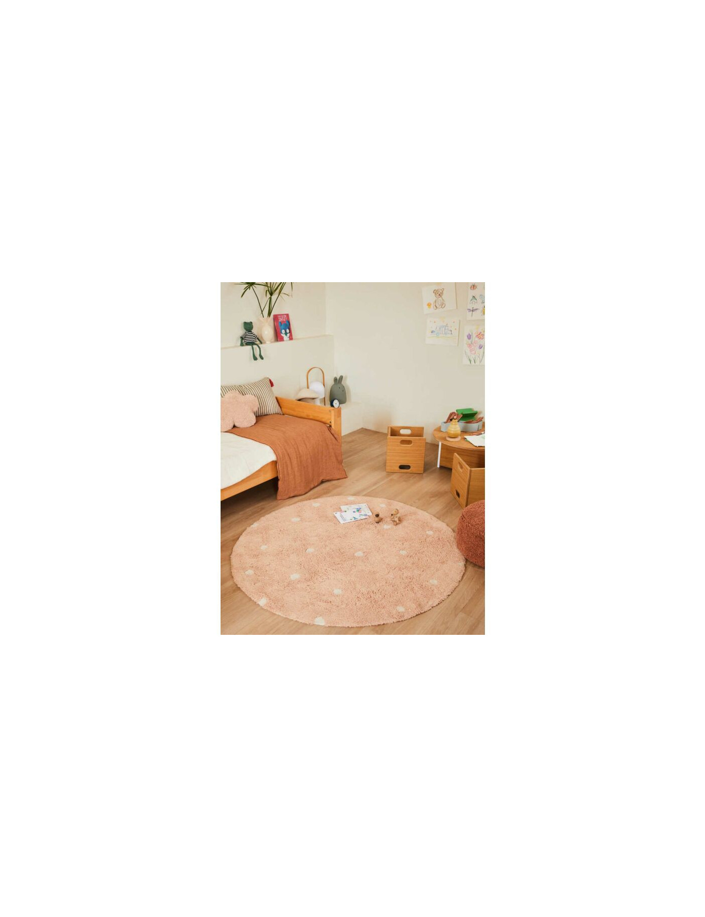 Dywan do prania okrągły Dot Rose Ø140cm Dywan do prania okrągły Dot Rose Ø140cm