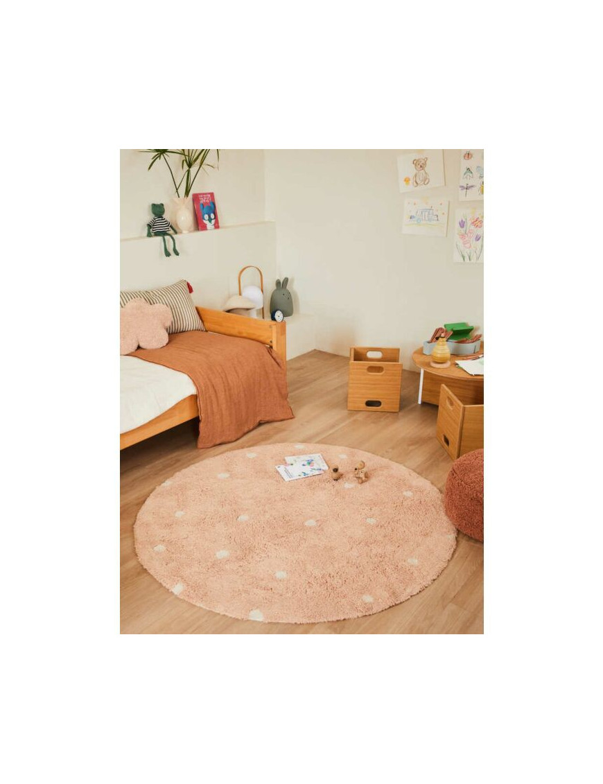 Dywan do prania okrągły Dot Rose Ø140cm Dywan do prania okrągły Dot Rose Ø140cm