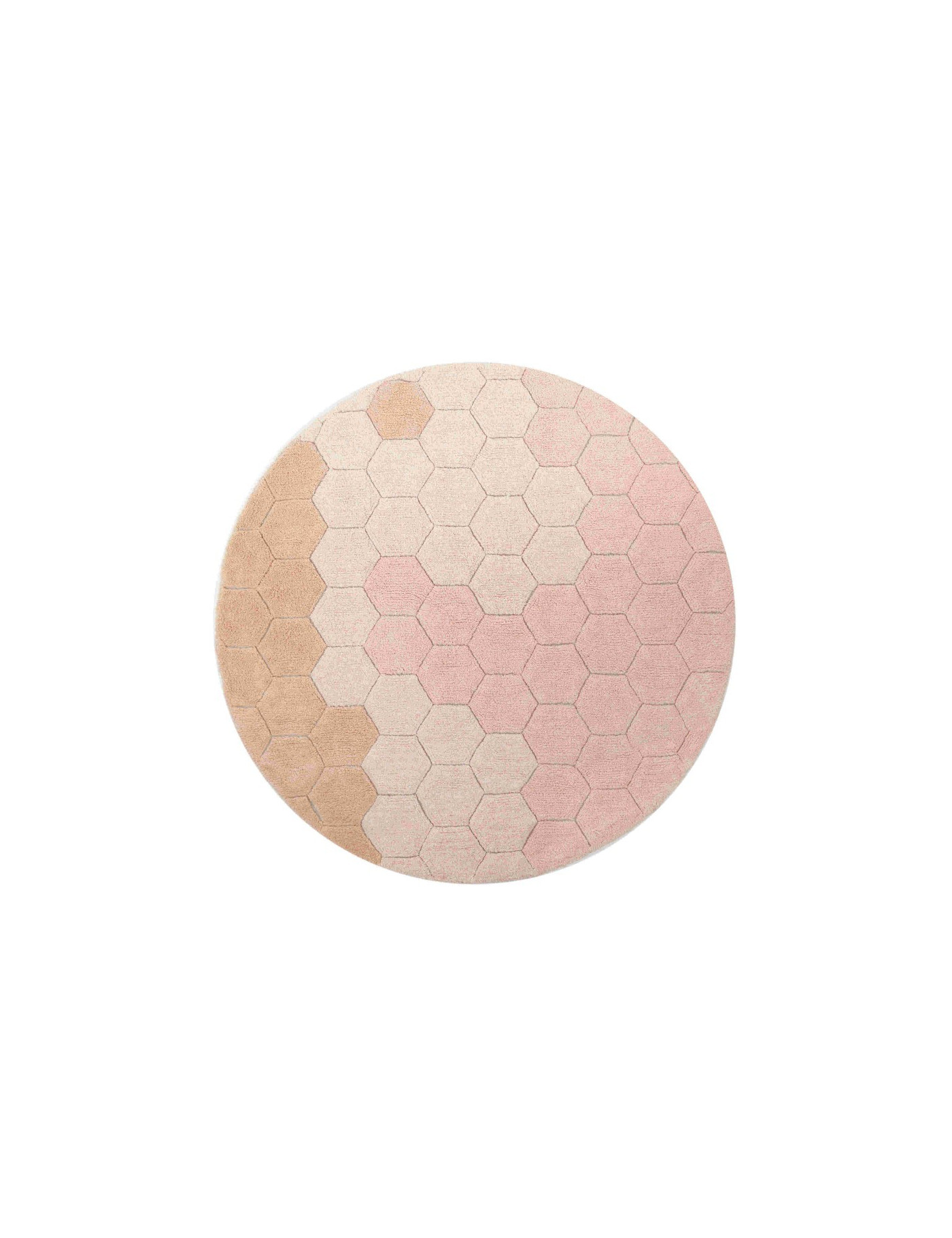 Dywan bawełniany okrągły Ø 140, Round Honeycomb Rose, Plaster Miodu Róż, Planet Bee, Lorena Canals Dywan bawełniany okrągły Ø 140, Round Honeycomb Rose, Plaster Miodu Róż, Planet Bee, Lorena Canals
