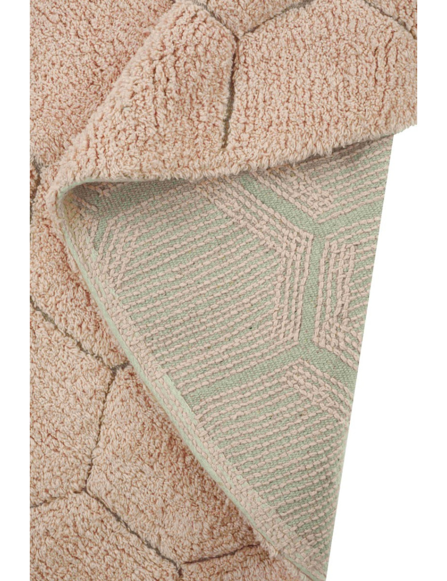 Dywan bawełniany okrągły Ø 140, Round Honeycomb Rose, Plaster Miodu Róż, Planet Bee, Lorena Canals Dywan bawełniany okrągły Ø 140, Round Honeycomb Rose, Plaster Miodu Róż, Planet Bee, Lorena Canals