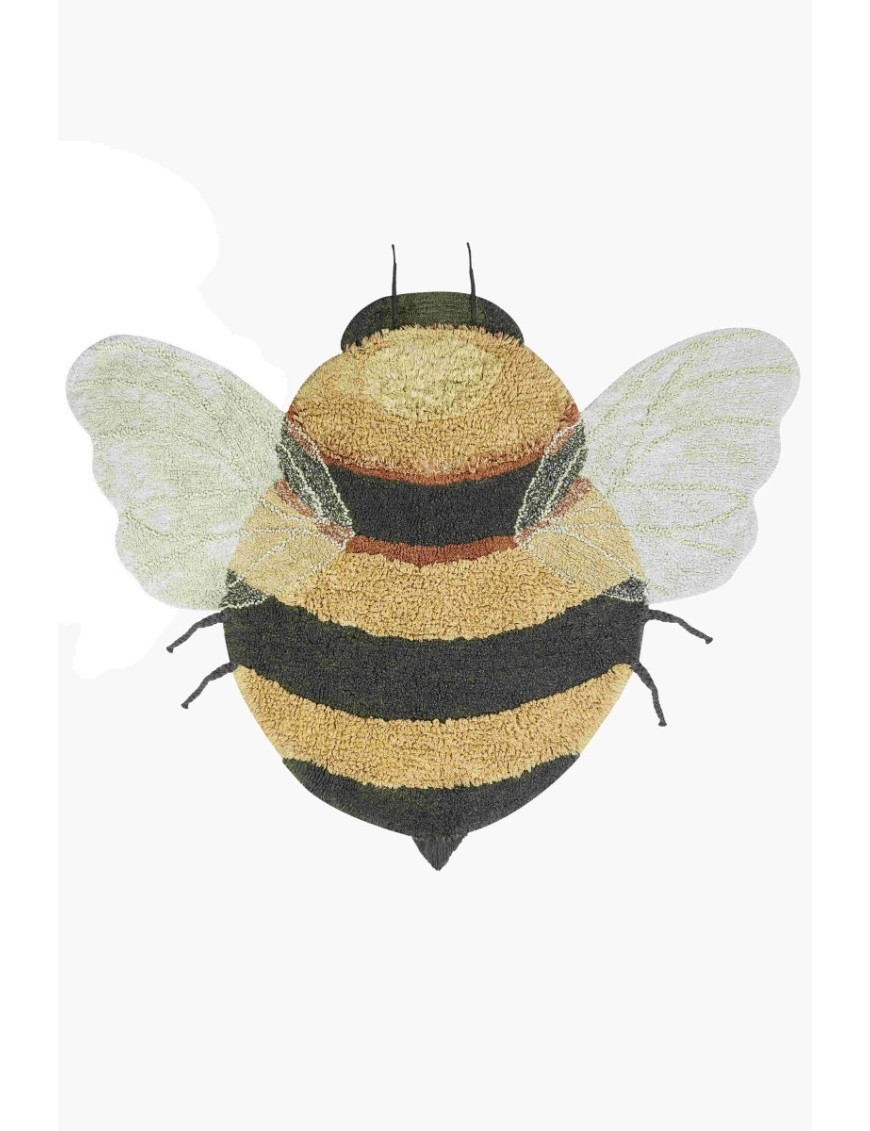 Dywan bawełniany Bee do prania w pralce, Planet Bee, Lorena Canals