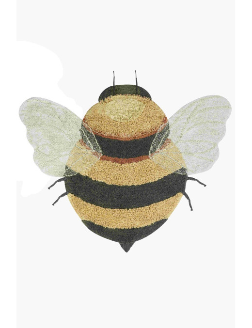 Dywan bawełniany Bee do prania w pralce, Planet Bee, Lorena Canals