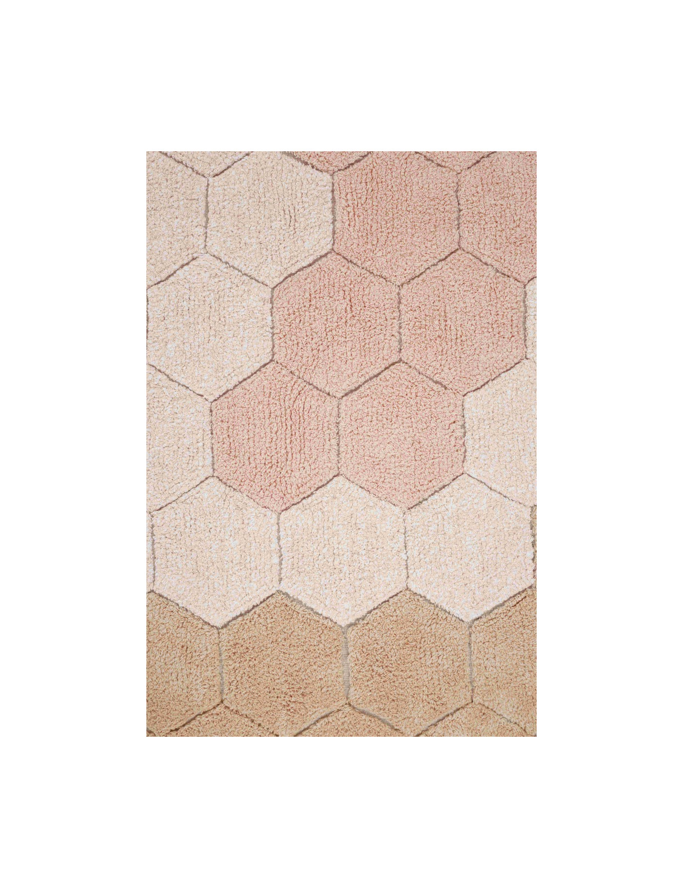 Dywan bawełniany okrągły Ø 140, Round Honeycomb Rose, Plaster Miodu Róż, Planet Bee, Lorena Canals Dywan bawełniany okrągły Ø 140, Round Honeycomb Rose, Plaster Miodu Róż, Planet Bee, Lorena Canals