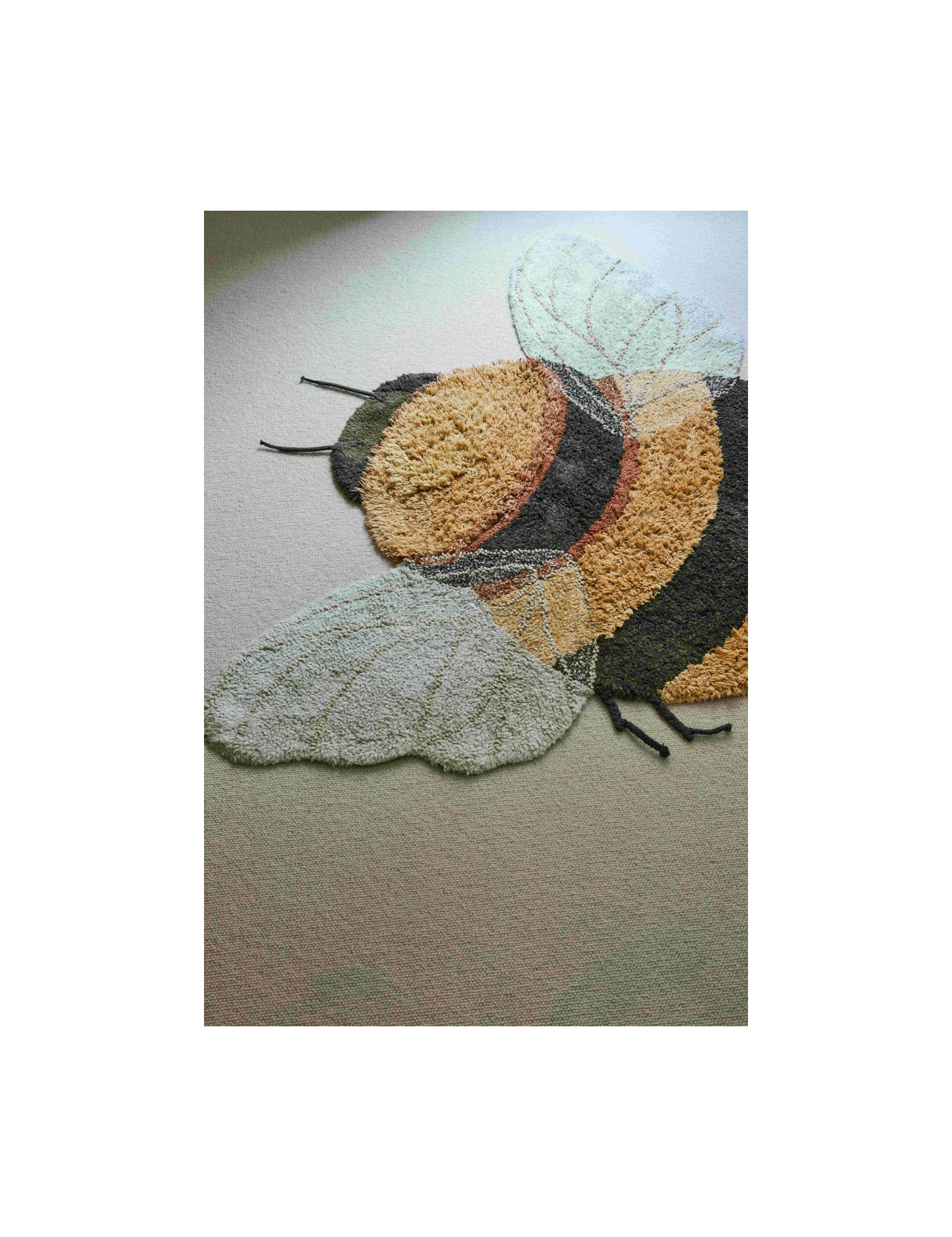 Dywan bawełniany Bee do prania w pralce, Planet Bee, Lorena Canals