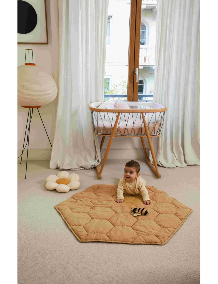 Mata do zabawy Honeycomb 100 x 100 cm, Planet Bee, Lorena Canals