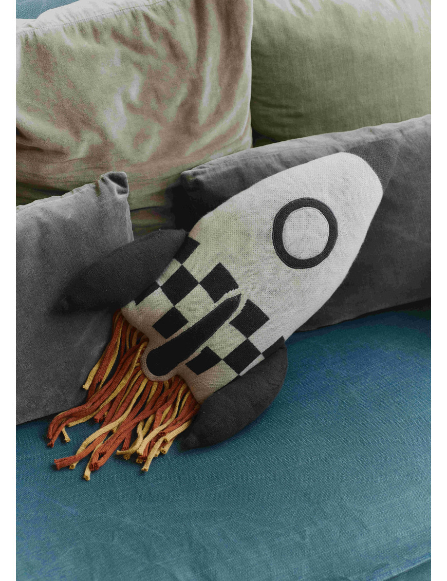 Poduszka rakieta Rocket M,  "Mom, I want to be an astronaut" Lorena Canals