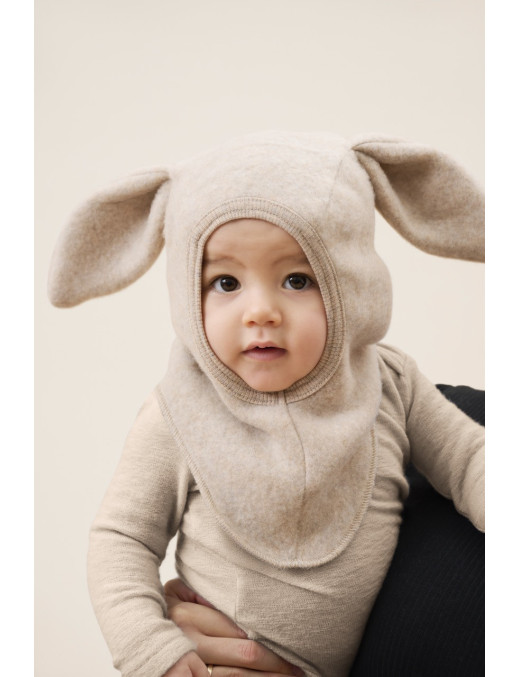 Kominiarka z uszami merino Rabbit Camel Huttelihut
