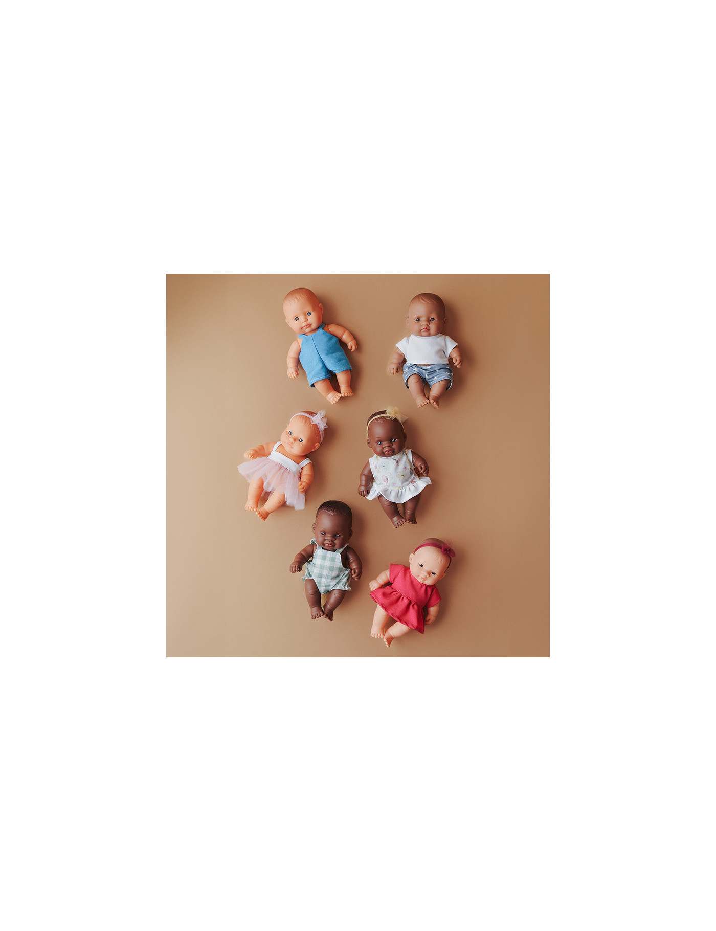 Miniland Lalka EUROPEJCZYK w niebieskim ubranku 21 cm