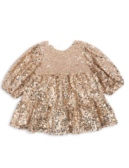 Sukienka cekinowa Lila Gold Glitter Konges Slojd