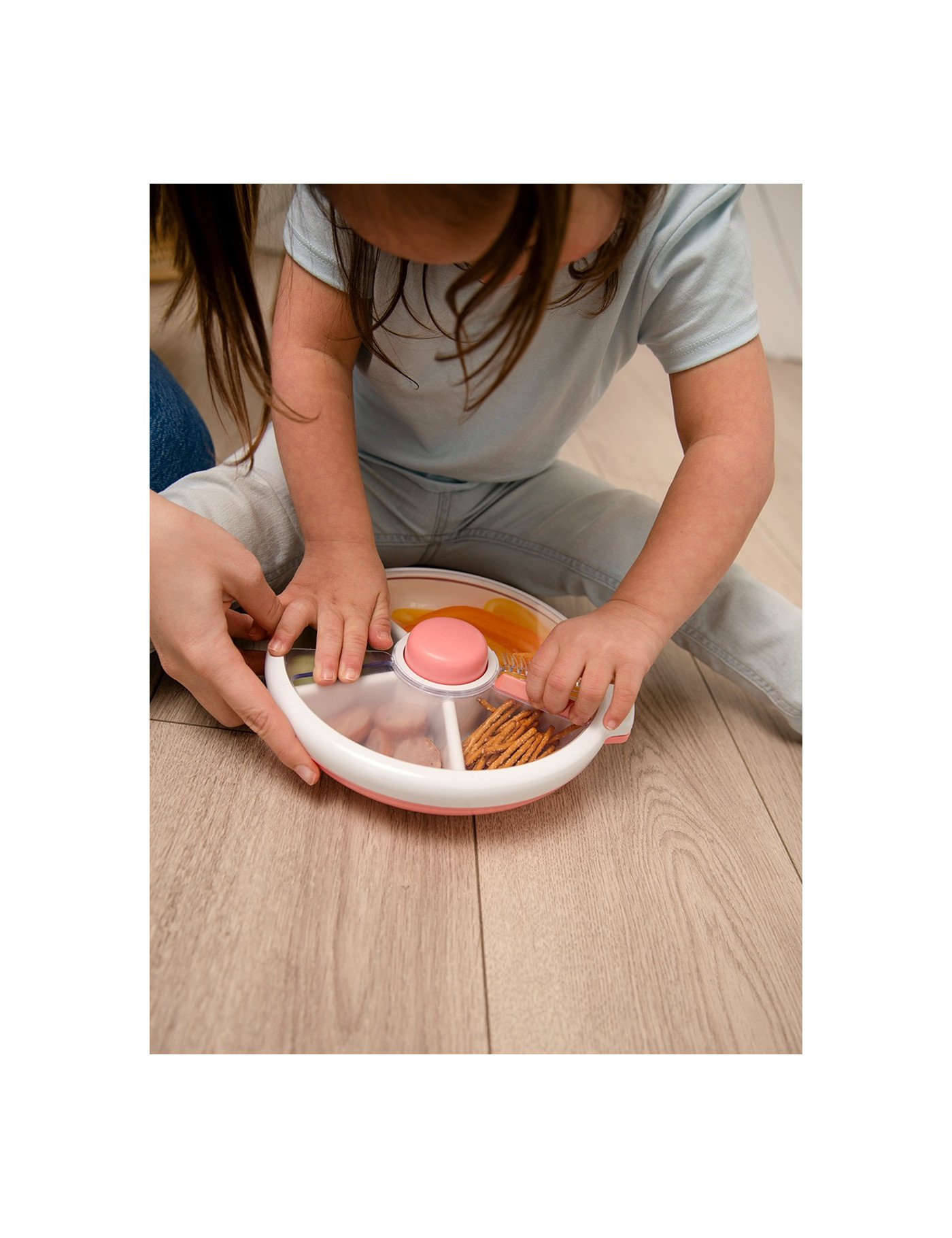 GoBe Duży pojemnik na przekąski Snack Spinner Coral Pink GoBe Duży pojemnik na przekąski Snack Spinner Coral Pink