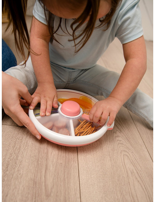 GoBe Duży pojemnik na przekąski Snack Spinner Coral Pink