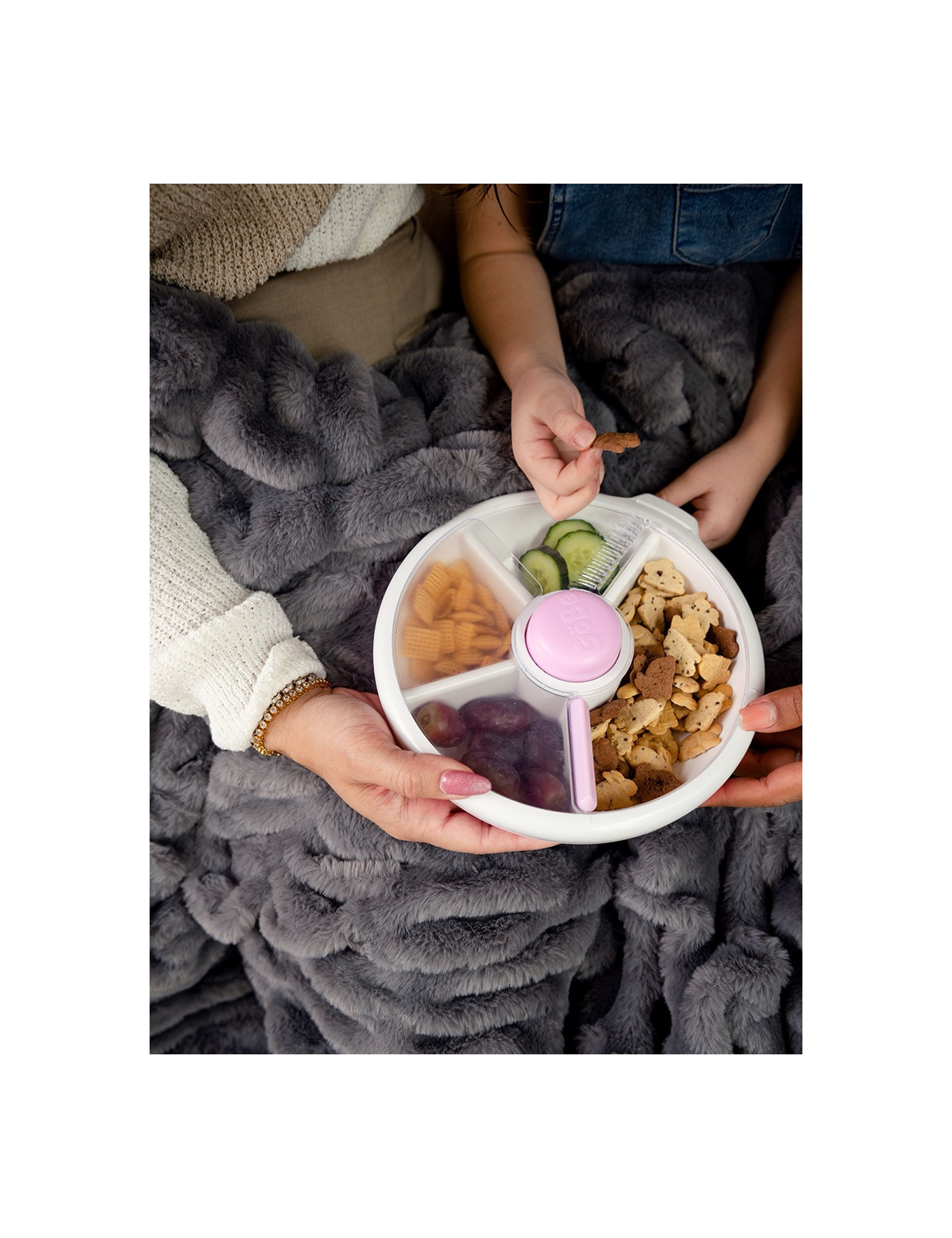 GoBe Duży pojemnik na przekąski Snack Spinner Taro Purple GoBe Duży pojemnik na przekąski Snack Spinner Taro Purple