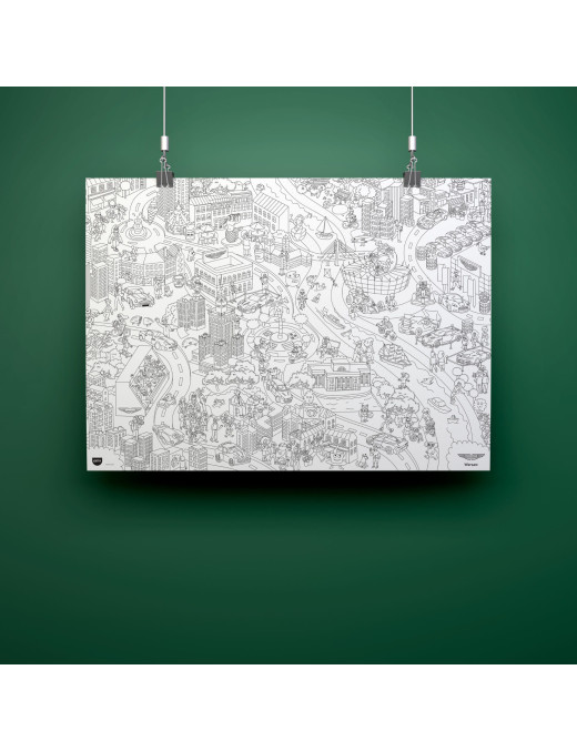 GIGANTYCZNA KOLOROWANKA 100x70cm - ASTON MARTIN WARSAW
