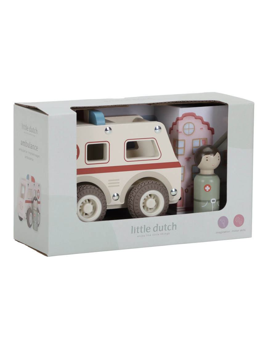 Drewniany ambulans - Biały Little Dutch