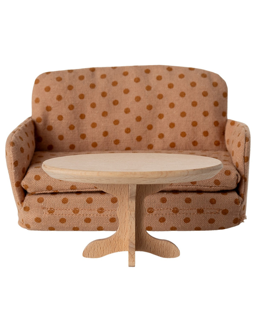 Maileg Oval coffee table, Mouse - Nature Maileg Oval coffee table, Mouse - Nature