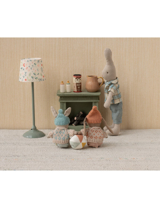 Kominek dla Myszek, Miniature - Dusty green Maileg