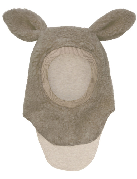 HUTTEliHUT – Ciepła kominiarka Teddy z uszkami Camel