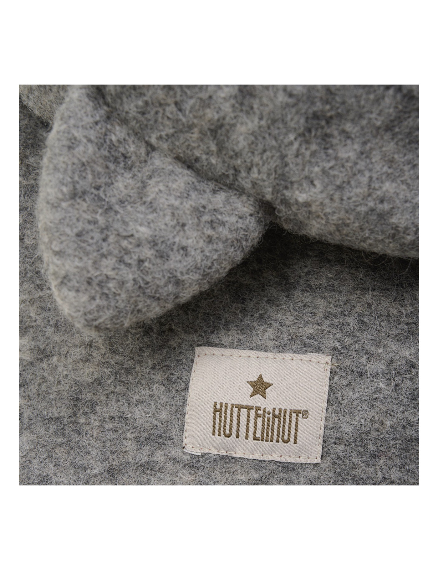 HUTTEliHUT – Wełniana kominiarka z uszkami Grey