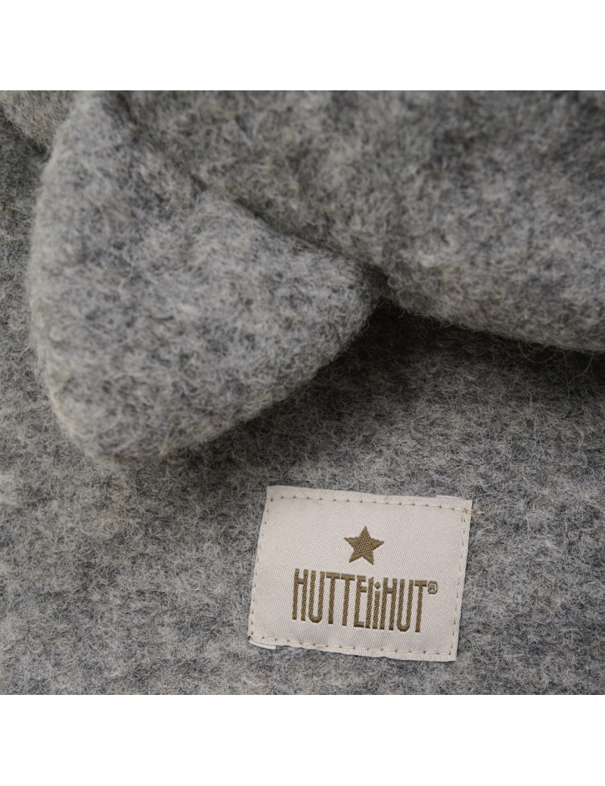 HUTTEliHUT – Wełniana kominiarka z uszkami Grey