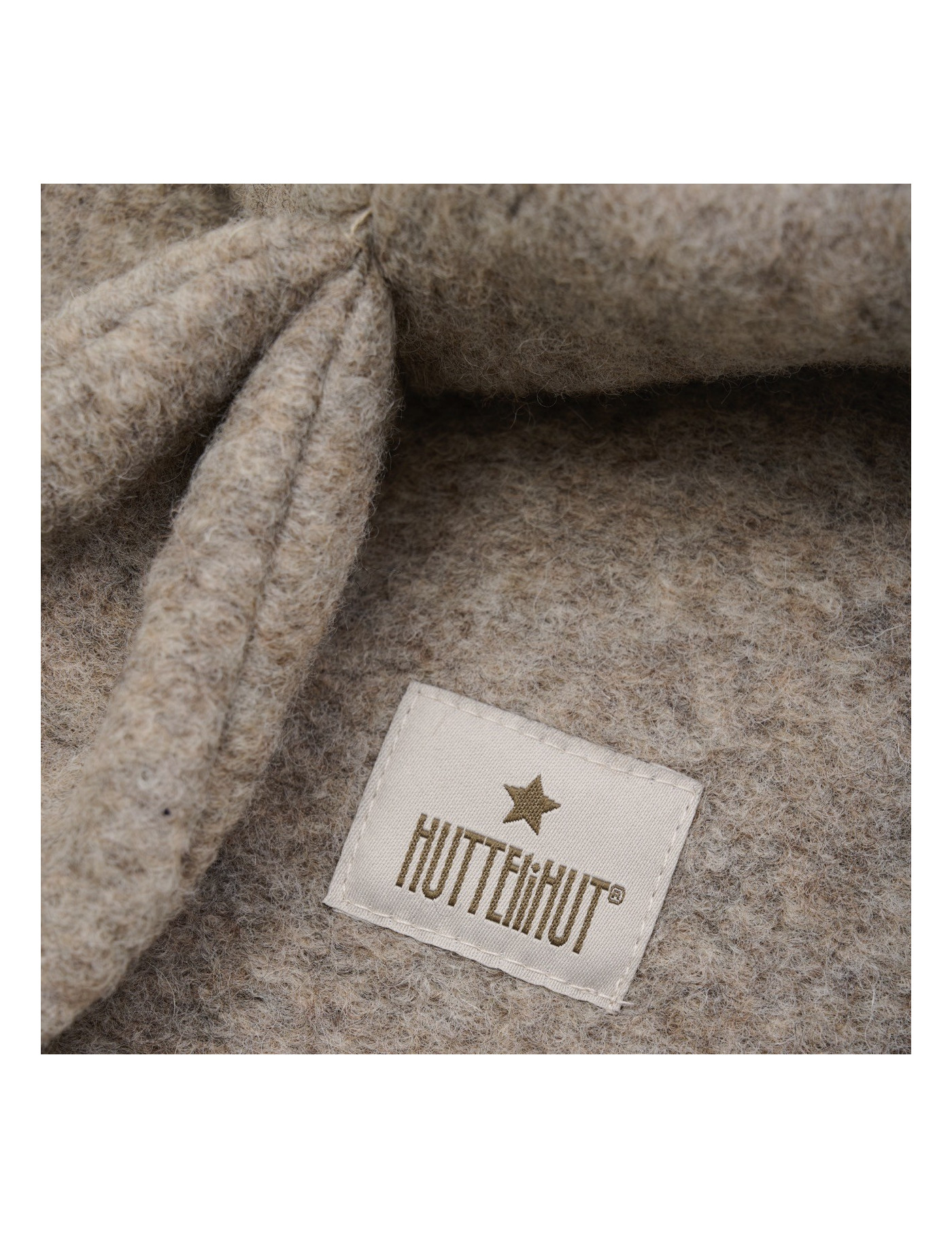 HUTTEliHUT – Wełniana kominiarka z uszkami Camel Melange HUTTEliHUT – Wełniana kominiarka z uszkami Camel Melange