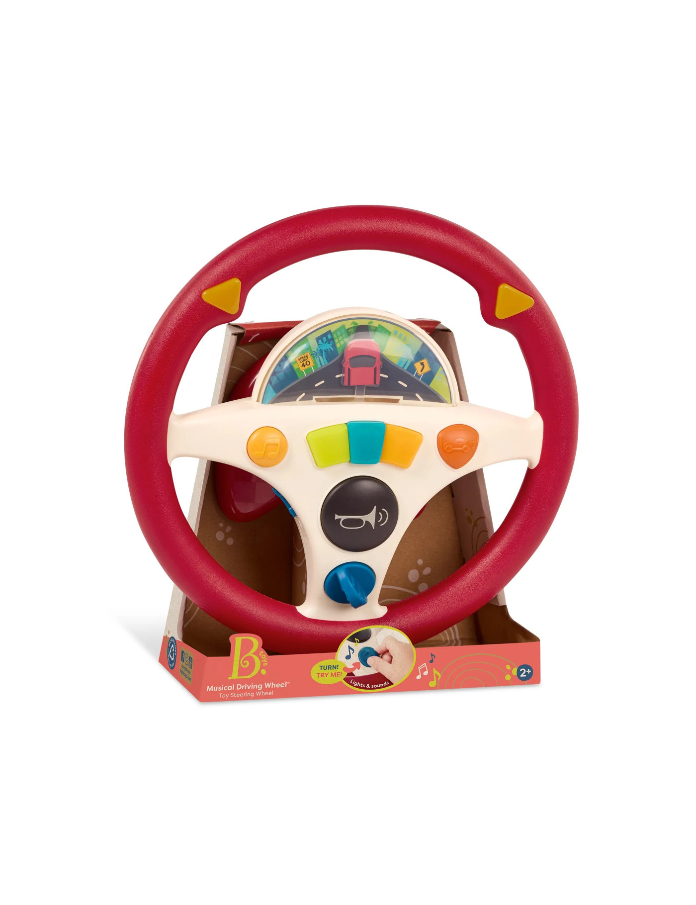 Musical Driving Wheel – muzyczna kierownica interaktywna B.toys dla dzieci 2+ Musical Driving Wheel – muzyczna kierownica interaktywna B.toys dla dzieci 2+