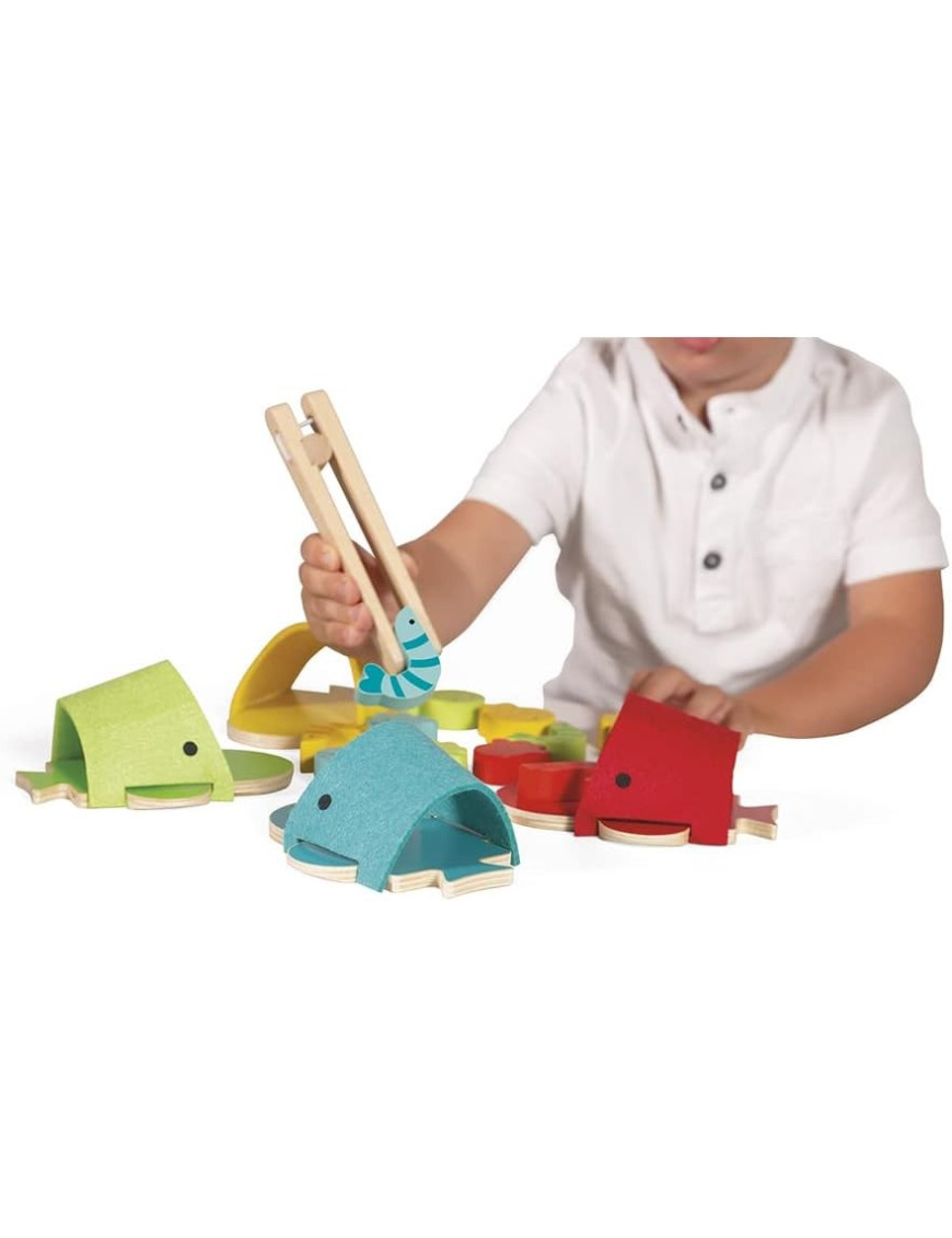 Janod Sortowanie kolorów Wieloryby filcowe 2+ Janod Sortowanie kolorów Wieloryby filcowe 2+