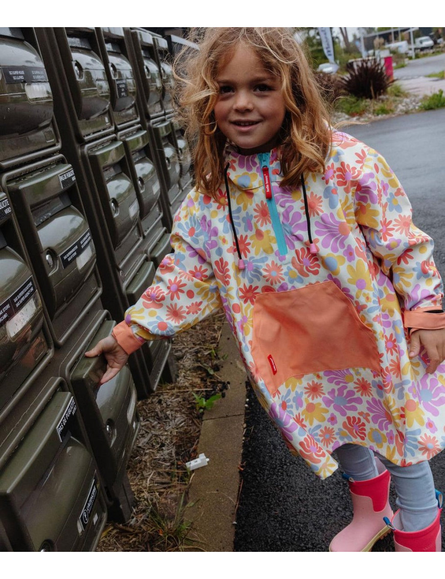 Poncho przeciwdeszczowe Retro Flowers Hello Hossy Poncho przeciwdeszczowe Retro Flowers Hello Hossy