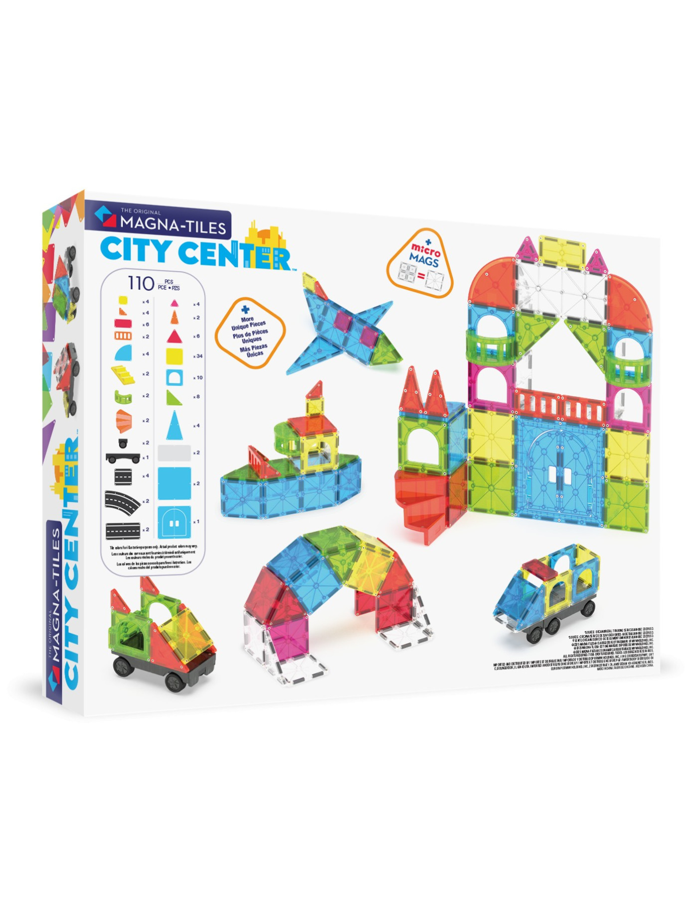 MAGNA-TILES® Klocki Magnetyczne City Center 110 el.