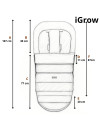 Regulowany śpiwór iGrow Scandi 0-36m beige Zaffiro