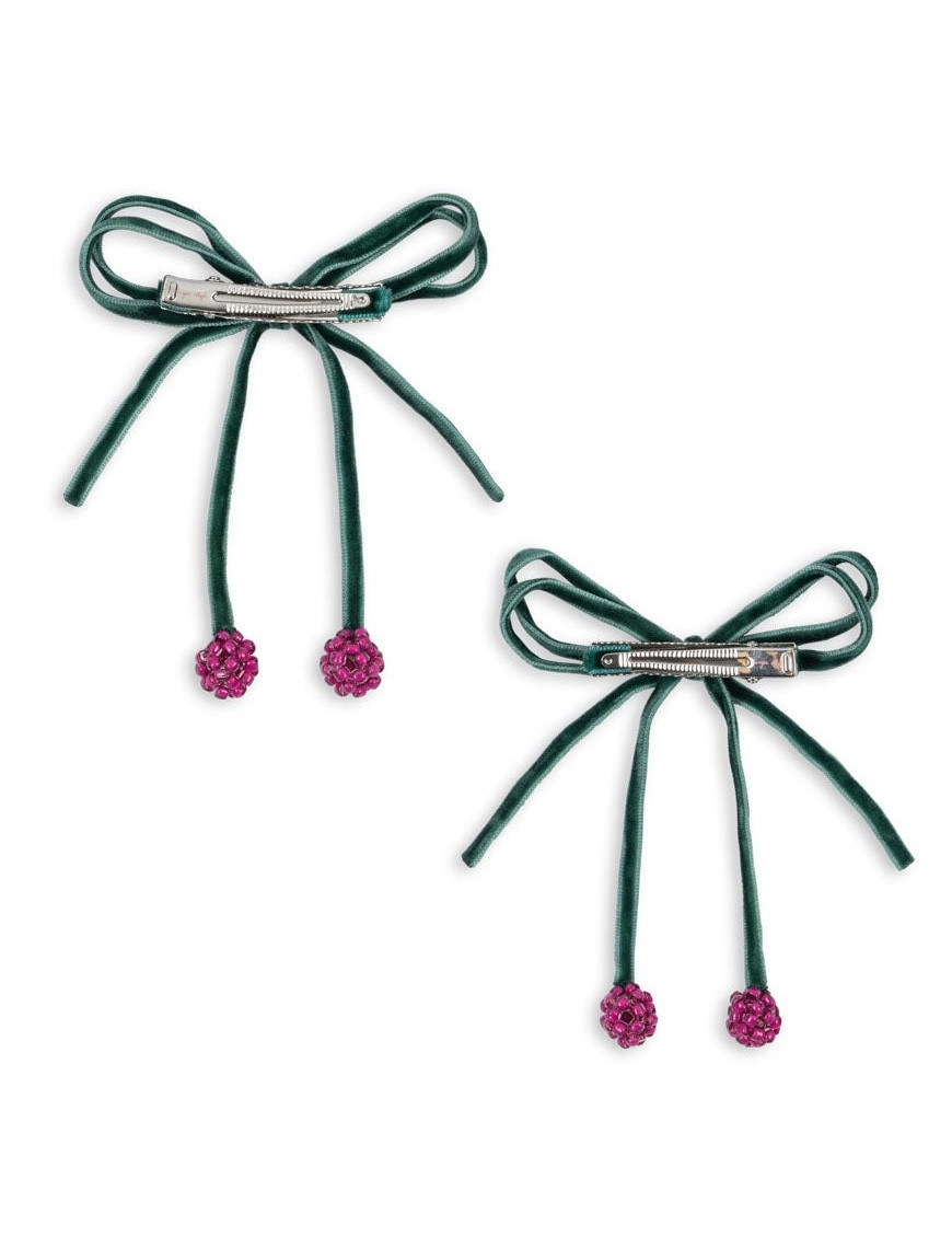 2-pak spinki kokardki CHERRY BOW Konges Slojd