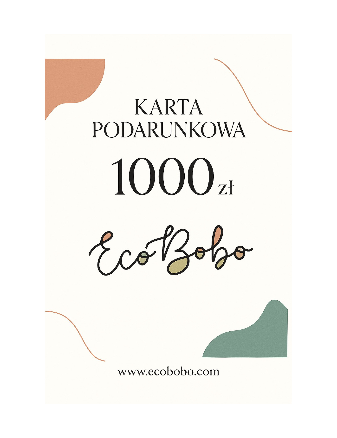 Karta podarunkowa 1000 zł Karta podarunkowa 1000 zł