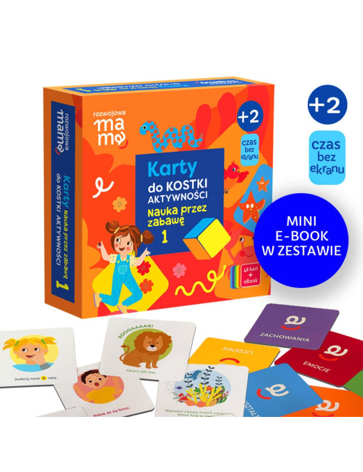 Karty do kostki aktywności - nauka przez zabawę 1 + mini e-book 2+