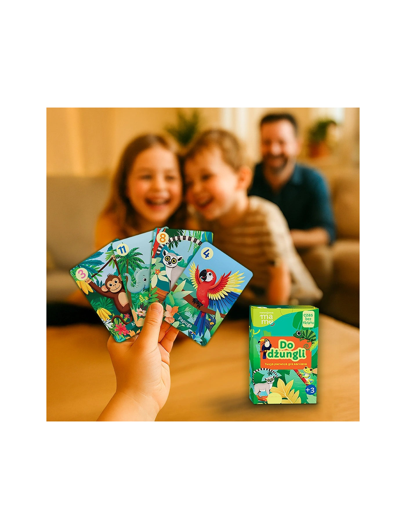 Gra karciana 'Do dżungli' Rozwojowa Mama
