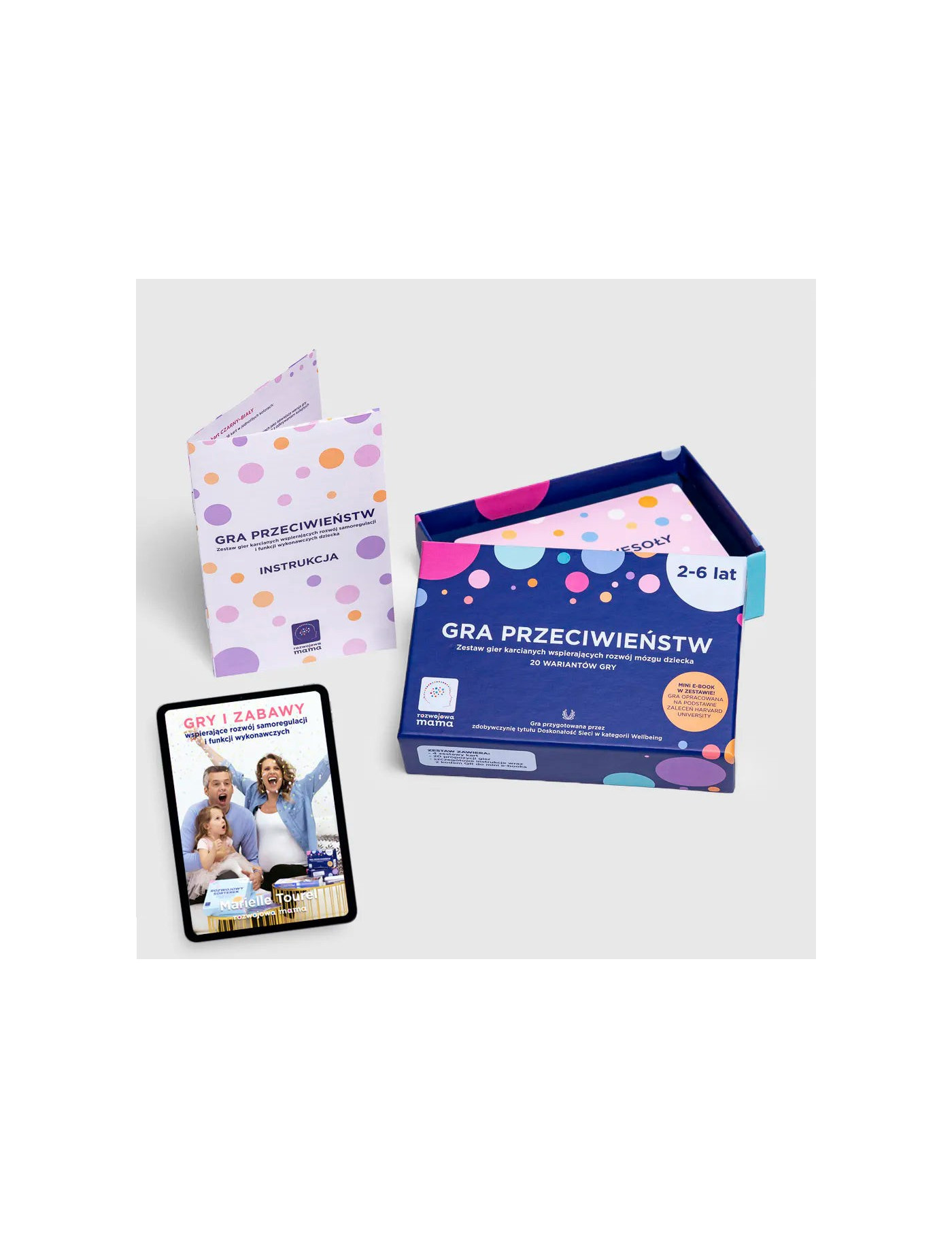 Gra przeciwieństw – zestaw gier karcianych + mini e-book 2+