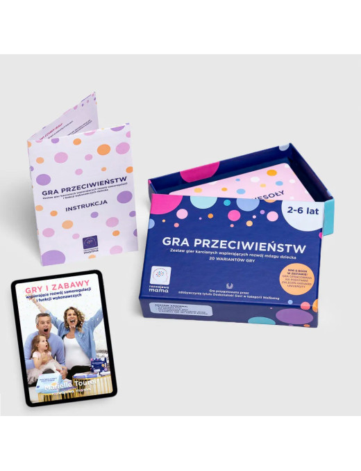 Gra przeciwieństw – zestaw gier karcianych + mini e-book 2+