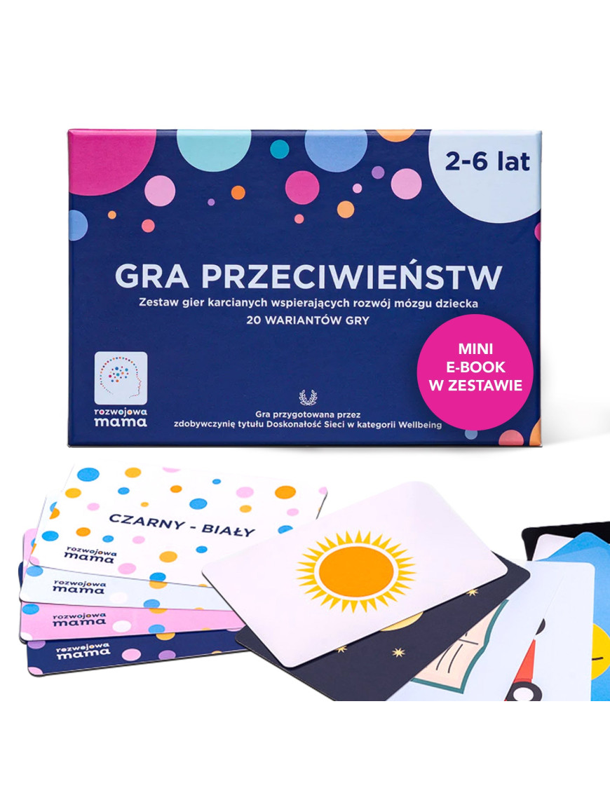 Gra przeciwieństw – zestaw gier karcianych + mini e-book 2+