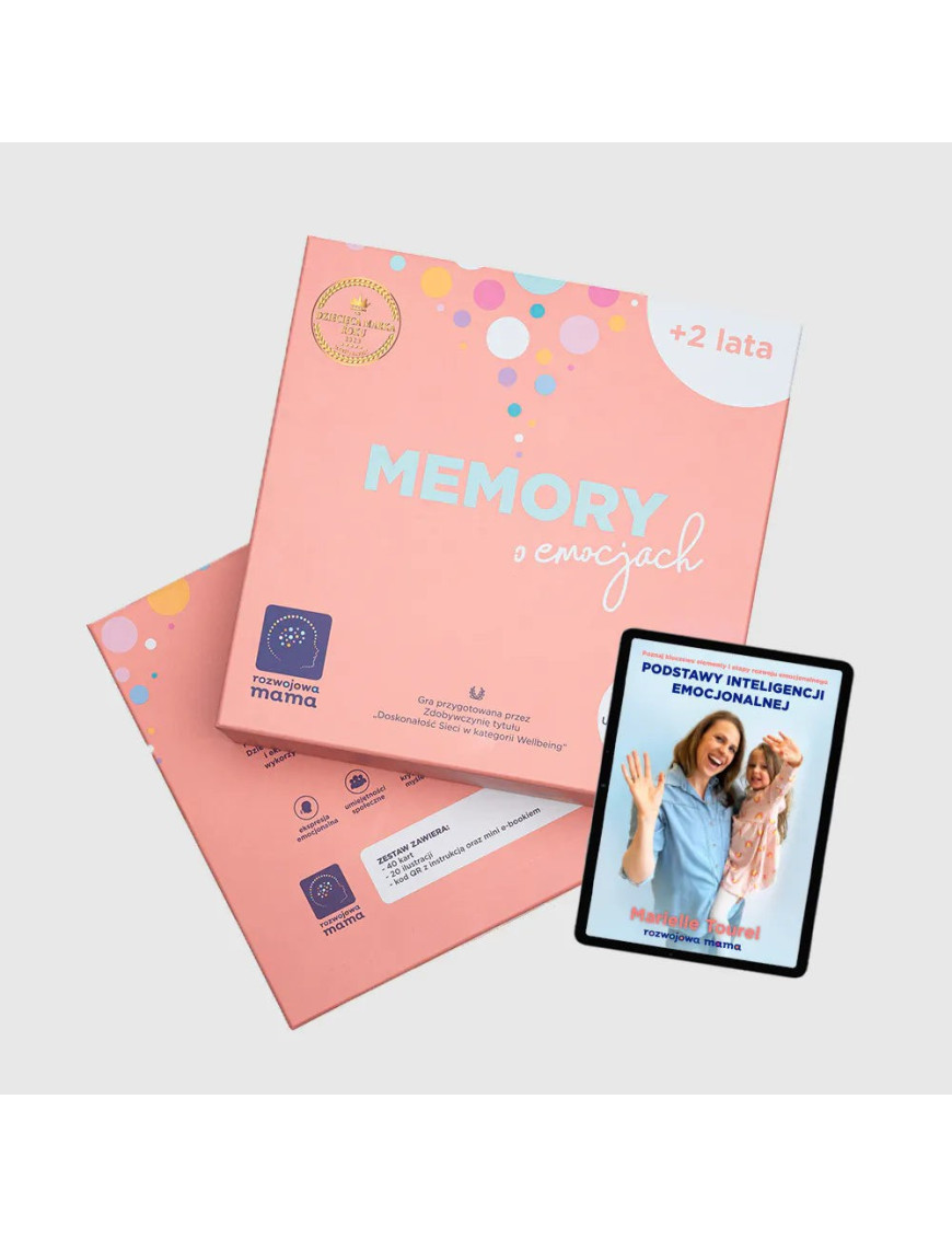 Memory o emocjach – gra o emocjach + mini e-book 2+ Rozwojowa Mama