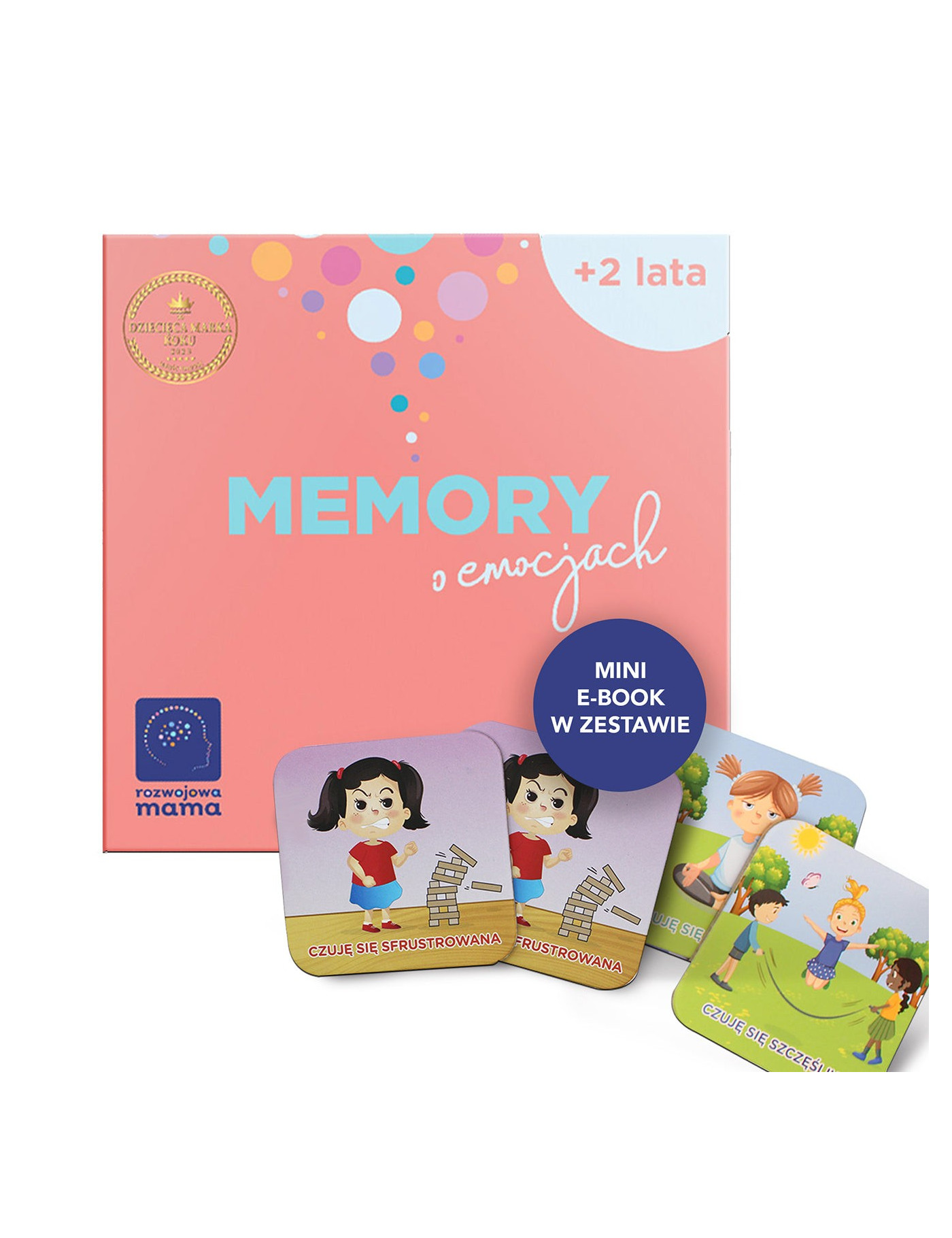 Memory o emocjach – gra o emocjach + mini e-book 2+ Rozwojowa Mama