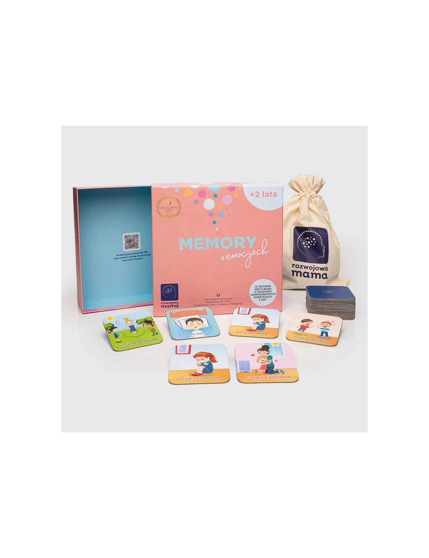 Memory o emocjach – gra o emocjach + mini e-book 2+ Rozwojowa Mama