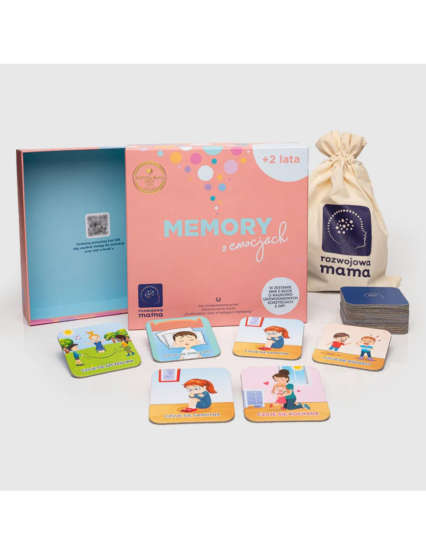 Memory o emocjach – gra o emocjach + mini e-book 2+ Rozwojowa Mama