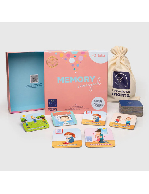 Memory o emocjach – gra o emocjach + mini e-book 2+ Rozwojowa Mama