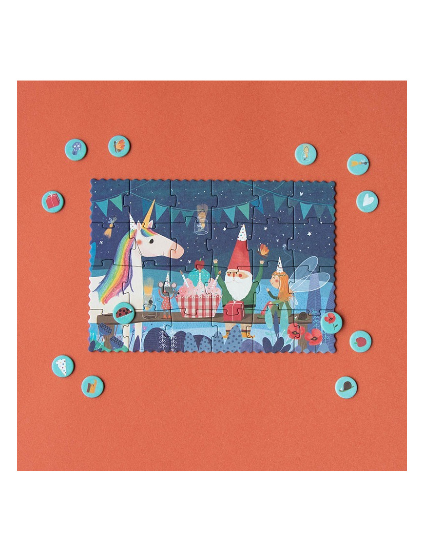 Puzzle kieszonkowe z grą obserwacyjną Jednorożec Londji® Puzzle kieszonkowe z grą obserwacyjną Jednorożec Londji®