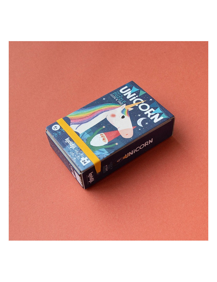 Puzzle kieszonkowe z grą obserwacyjną Jednorożec Londji® Puzzle kieszonkowe z grą obserwacyjną Jednorożec Londji®