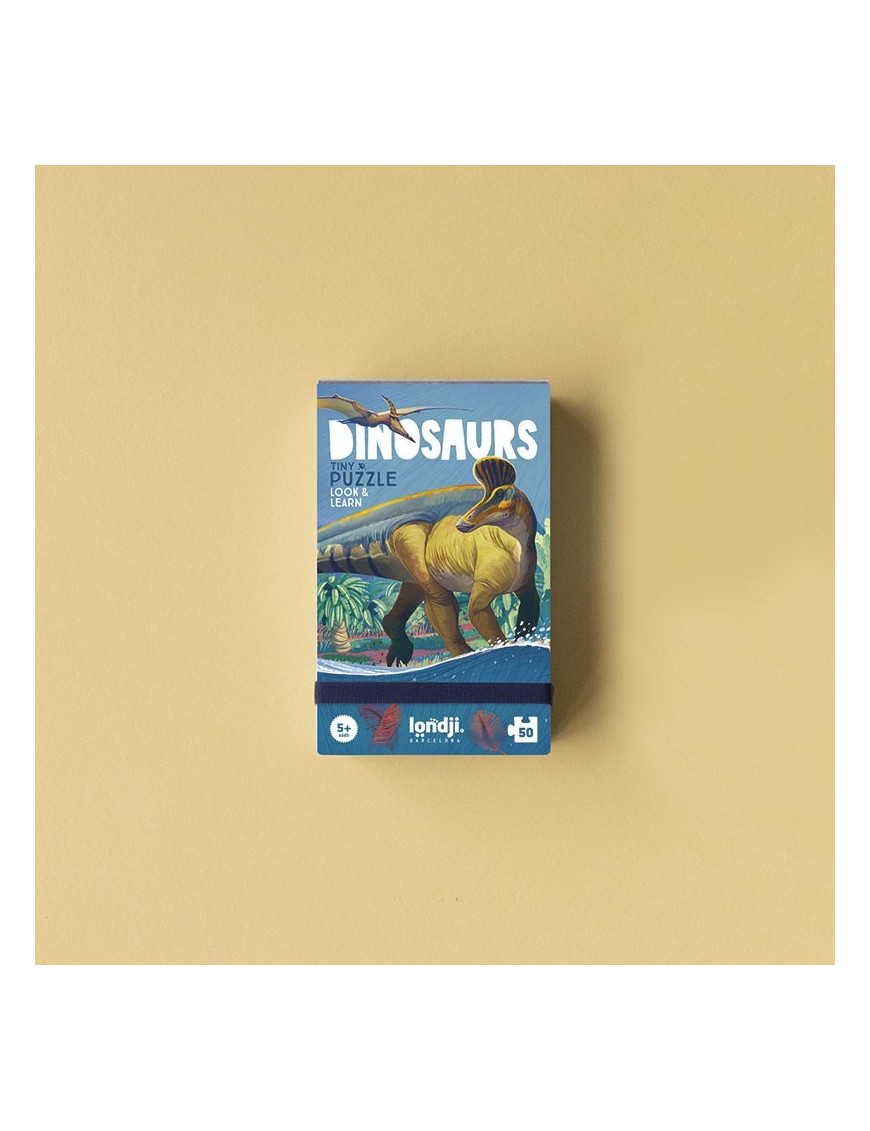 Puzzle kieszonkowe z grą obserwacyjną Dinozaury | Londji