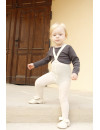 Rajstopy z Szelkami Retro Ribbed Cream Silly Silas