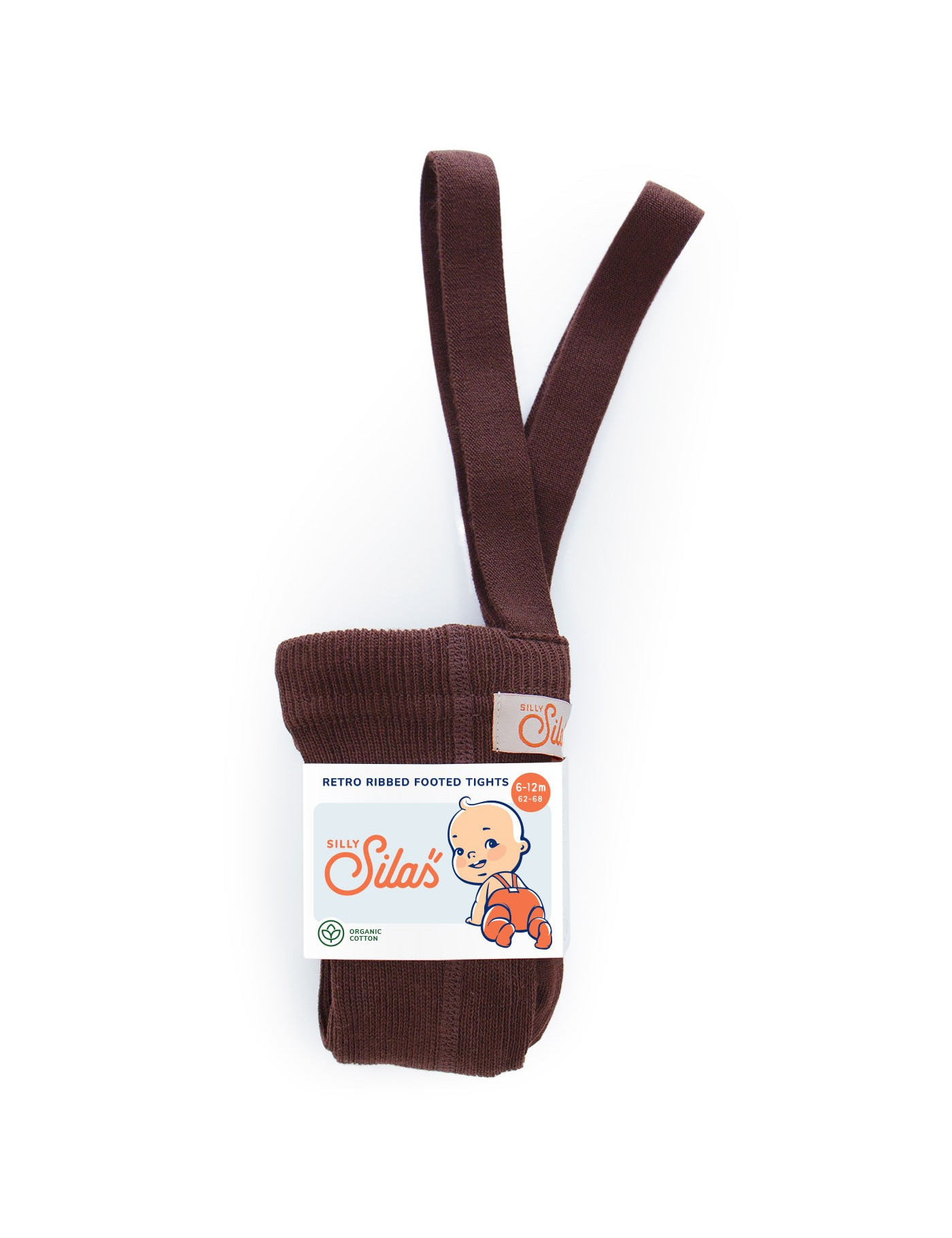 Rajstopy z Szelkami Retro Ribbed Choco Silly Silas Rajstopy z Szelkami Retro Ribbed Choco Silly Silas