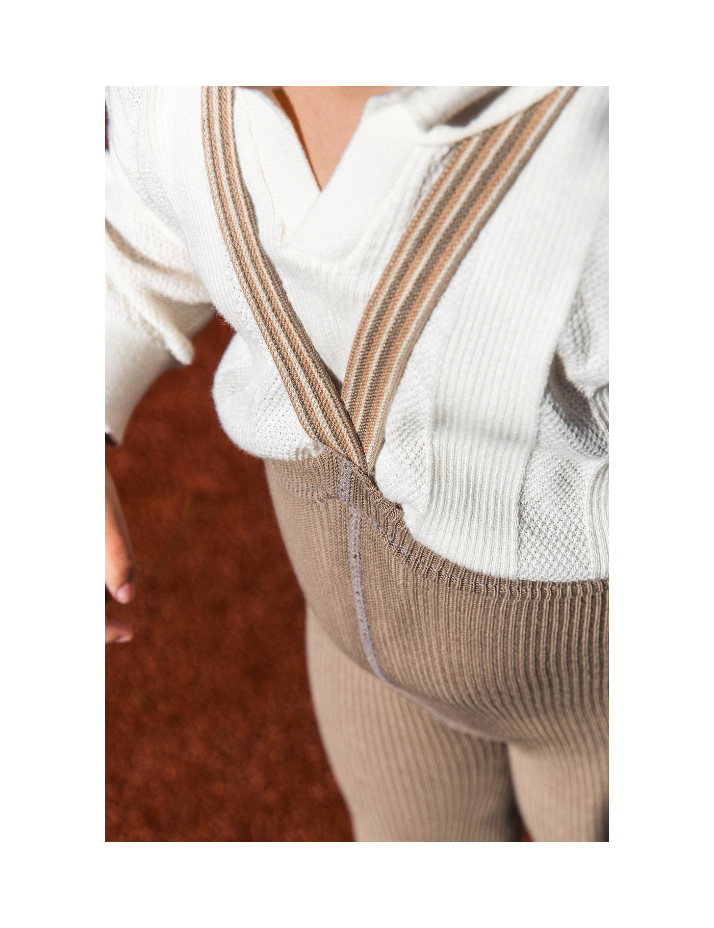Legginsy z Szelkami Retro Ribbed Oyster Grey Silly Silas Legginsy z Szelkami Retro Ribbed Oyster Grey Silly Silas
