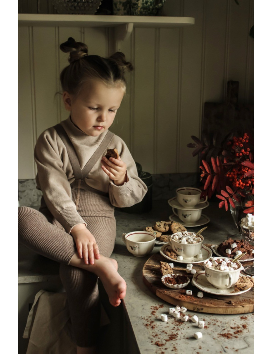 Legginsy z Szelkami Retro Ribbed Cocoa Silly Silas Legginsy z Szelkami Retro Ribbed Cocoa Silly Silas