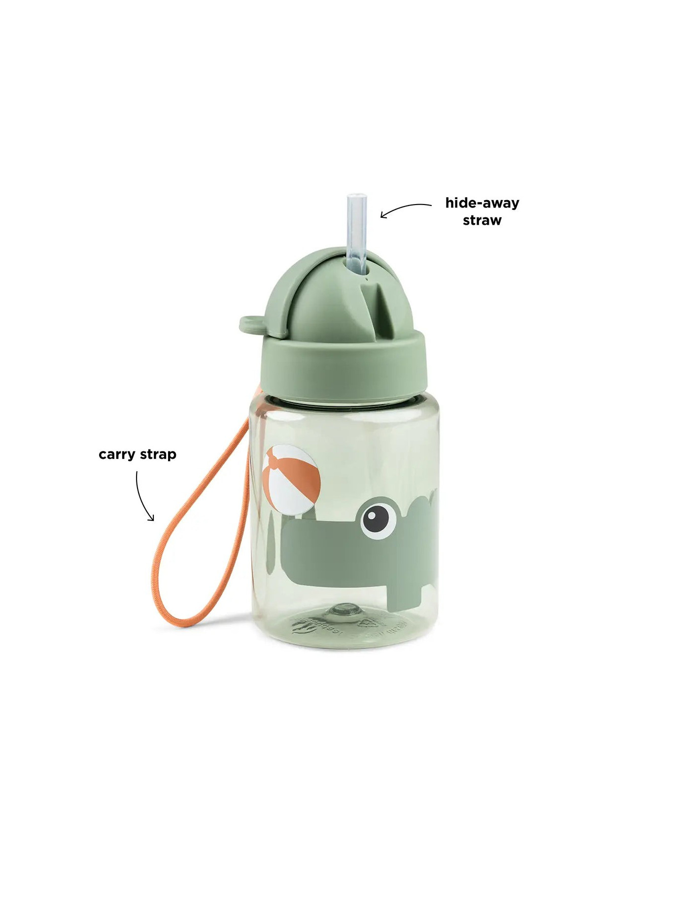 Done by Deer bidon dla dziecka 280ml Playground Green